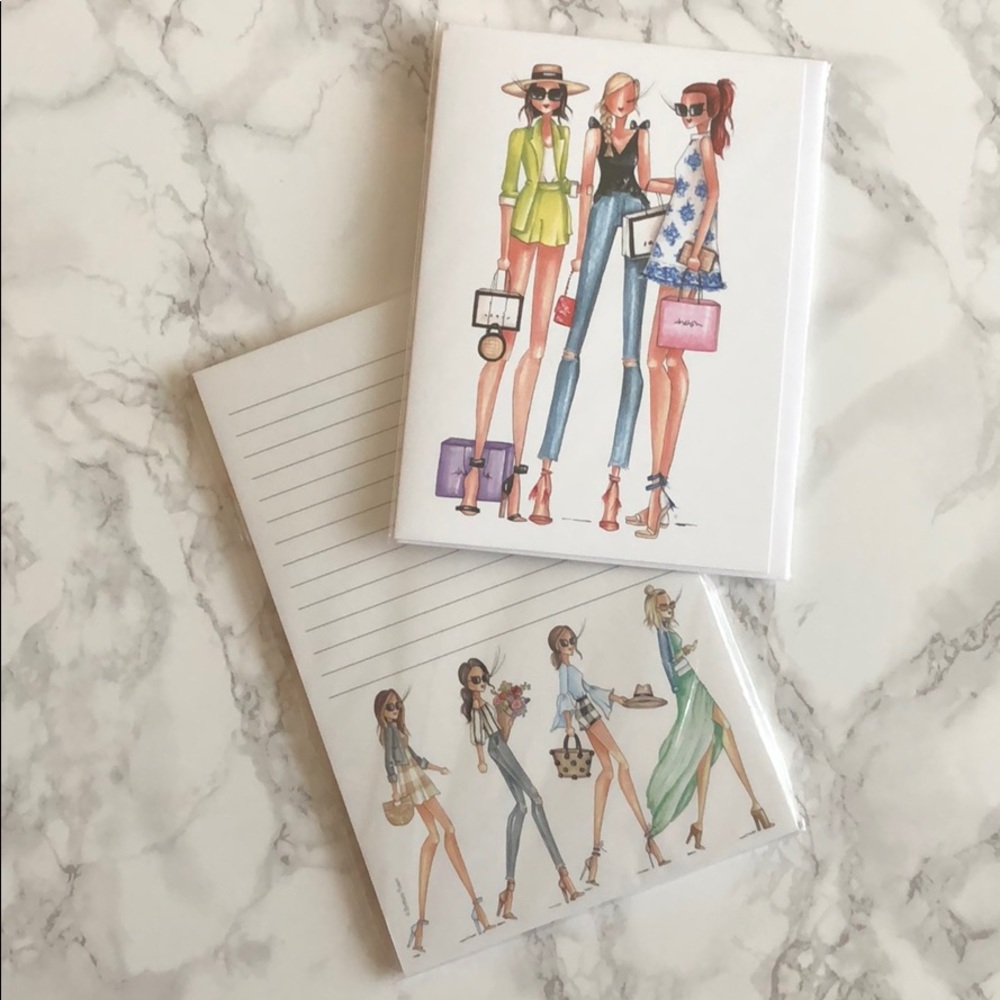 Fashionista Girl Squad Notepad and card